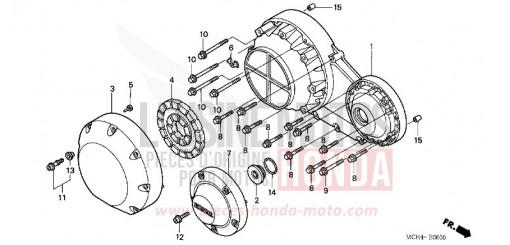PANNEAU CARTER-MOTEUR D. VTX1800C3 de 2003